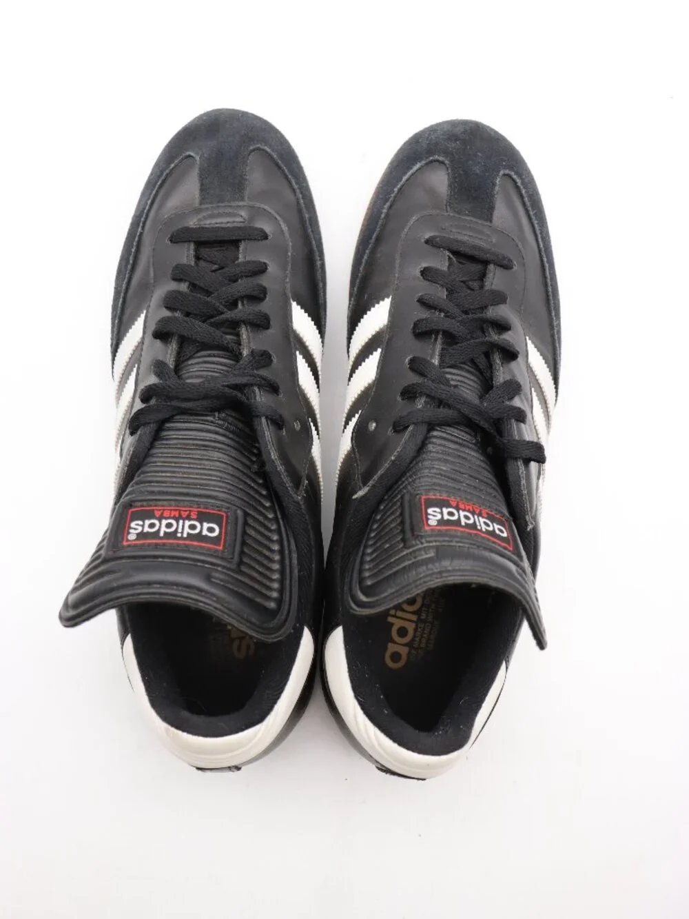 Adidas Samba Classic Men's Size 13 Black Leather Sneakers Athletic Shoes 034563